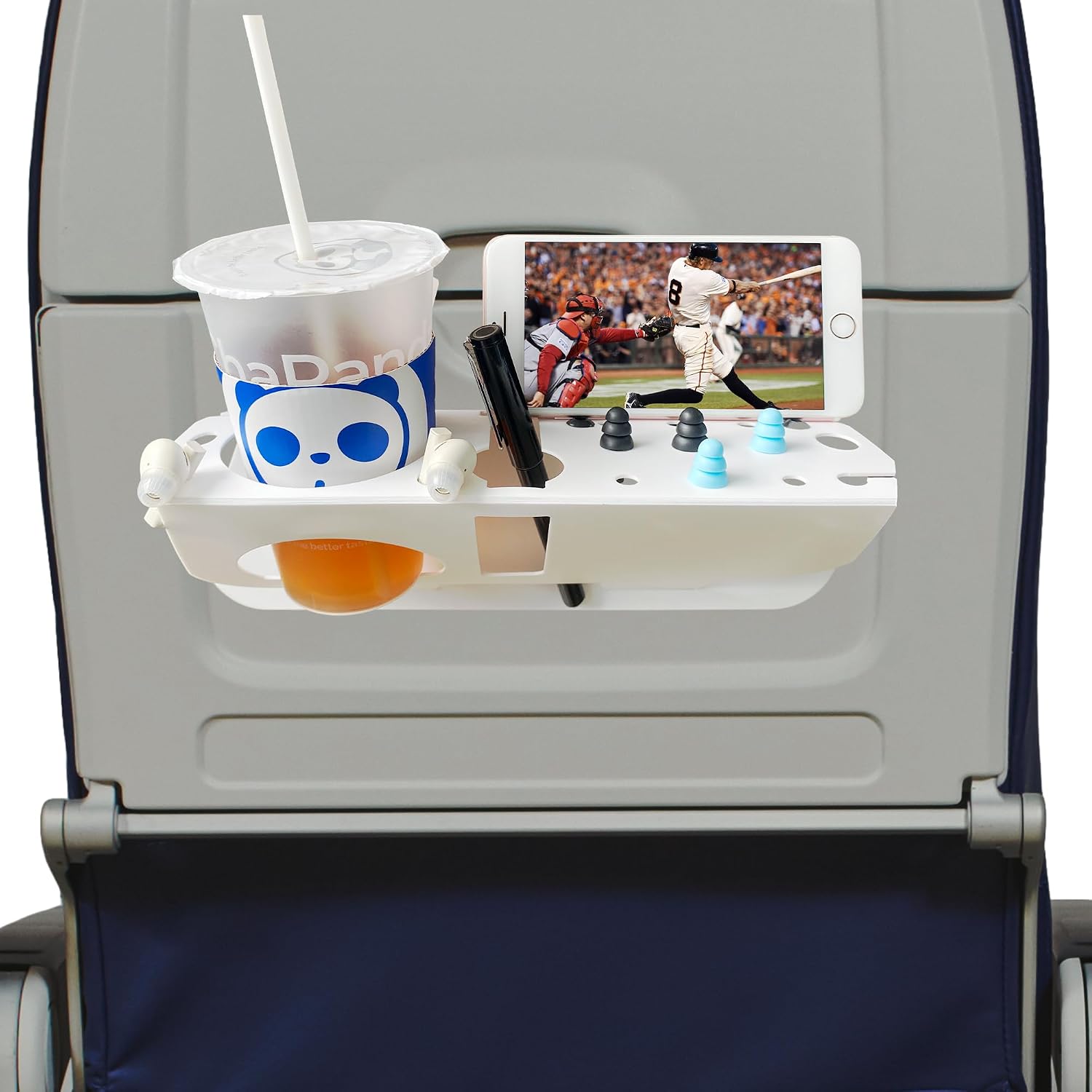 Airplane Travel Essentials Handsfree Tray Table Phone & Drink Mount - trending gadget from YouTube
