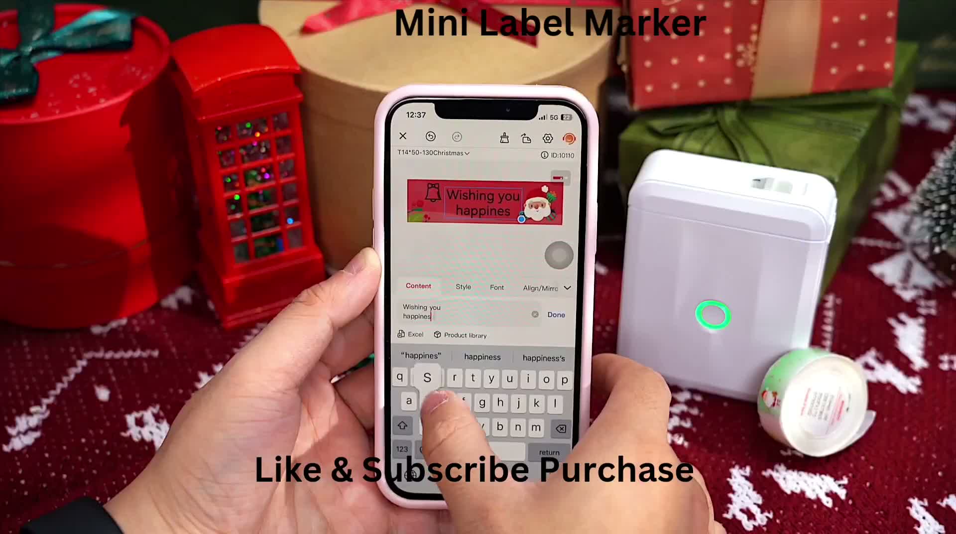 NIIMBOT D110 Portable Smart Bluetooth Label Maker