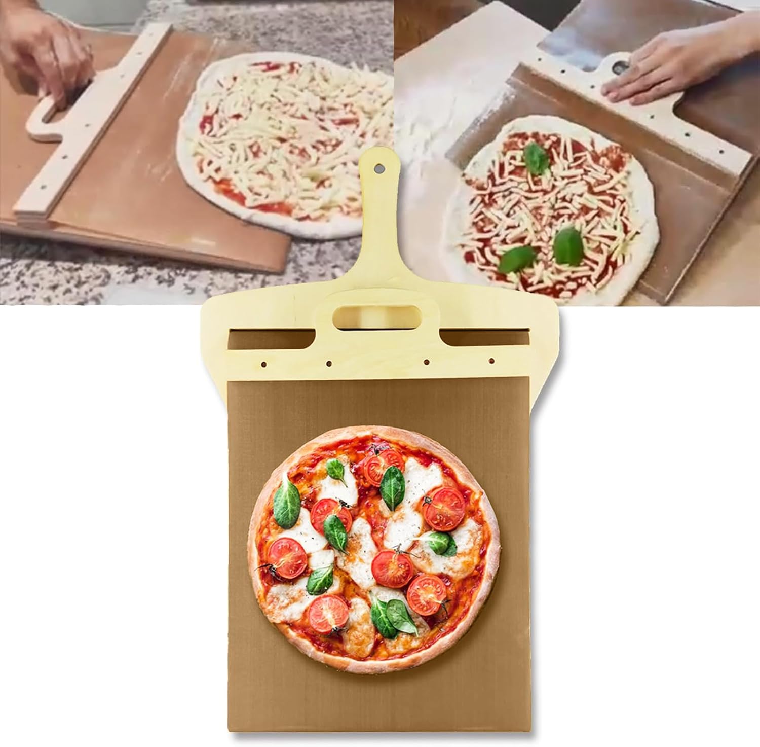 Sliding Pizza Peel & Shovel with Conveyor Cloth Paddle - trending gadget from YouTube