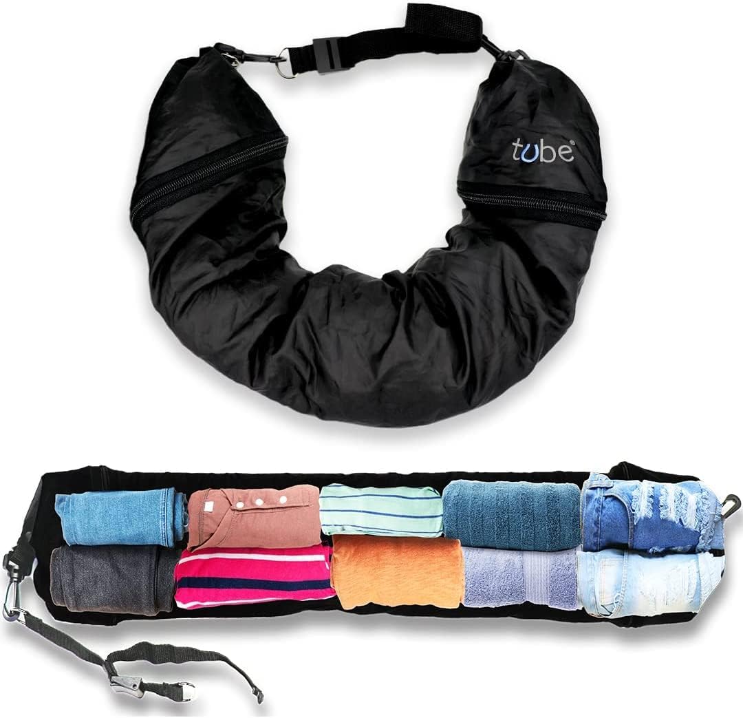 TUBE Travel Neck Pillow Stuffed with Clothes (Extra Carry-On Storage) - trending gadget from YouTube