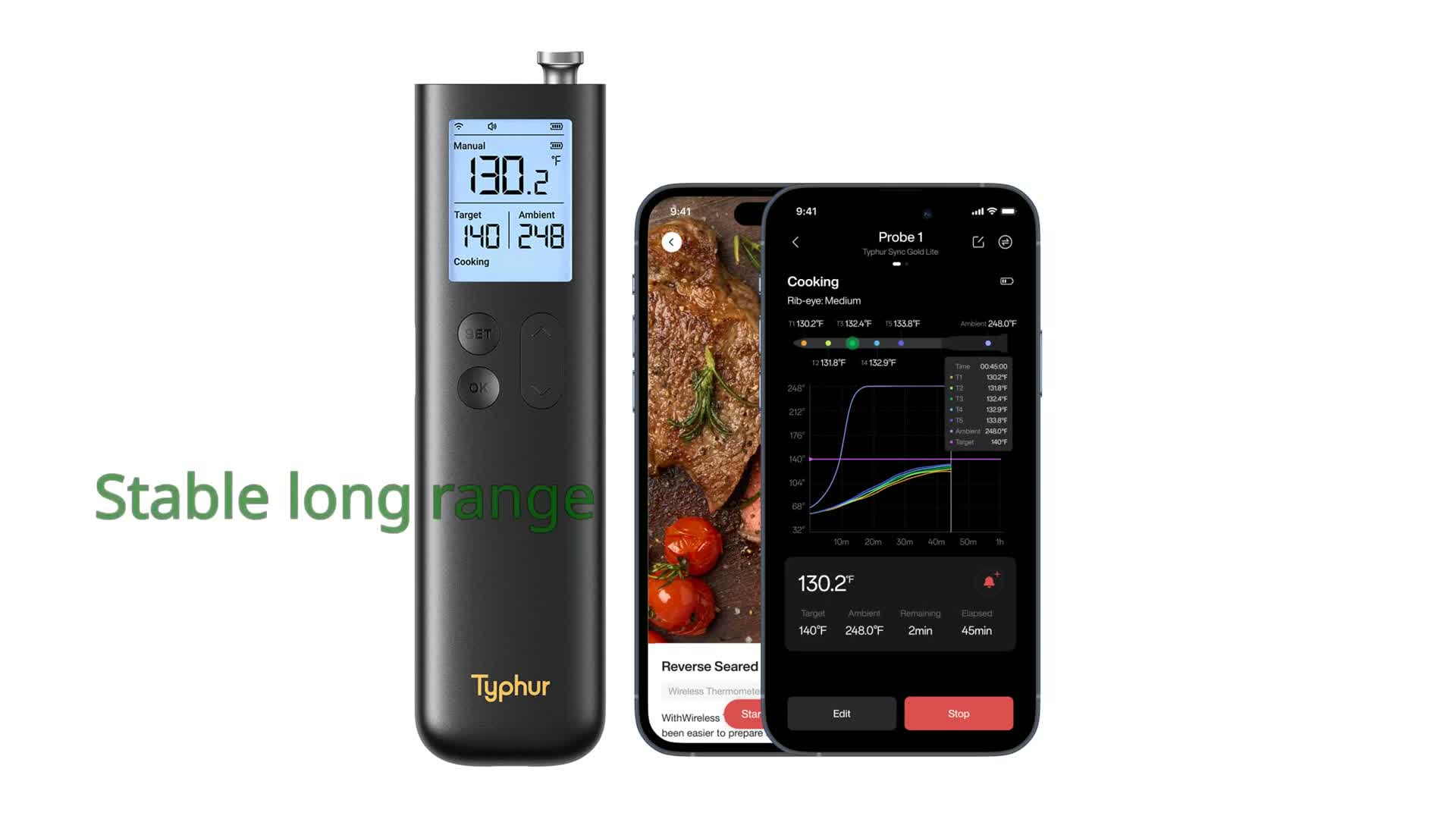 Typhur Sync Quad Wireless Smart Meat Thermometer