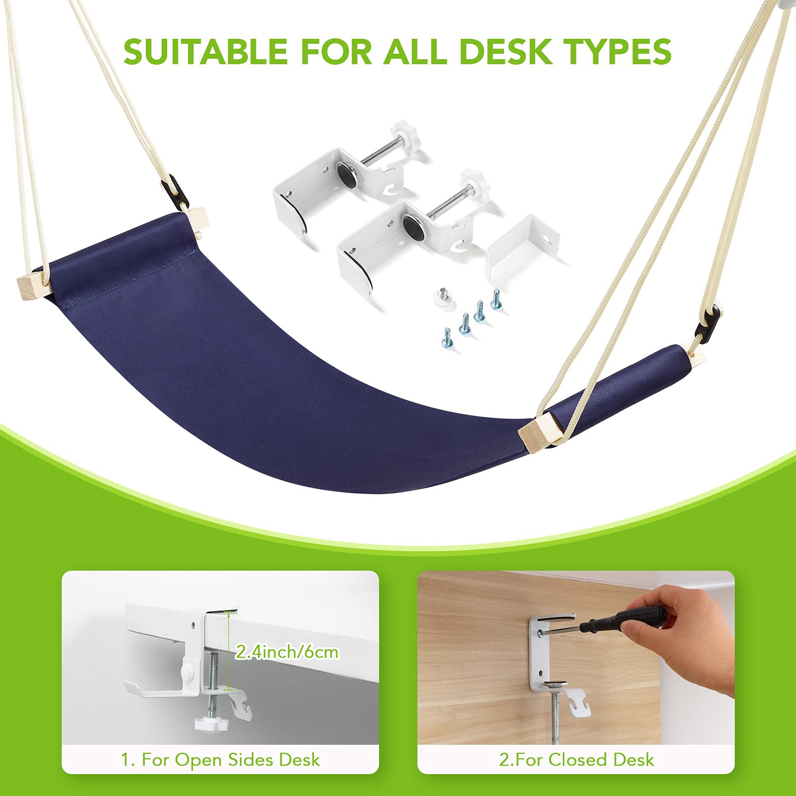 Adjustable Under-Desk Foot Rest Hammock - trending gadget from YouTube
