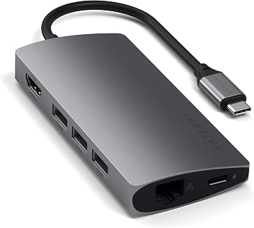 Satechi USB-C Multi-Port Adapter V2 (4K HDMI, Gigabit Ethernet)